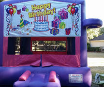 Deluxe Bounce House Happy Birthday/ Pink/ Deluxe Bounce House Happy Birthday/ Pink/